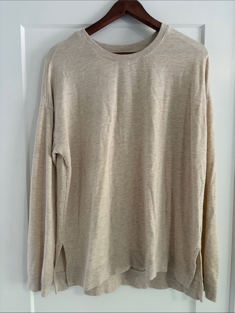 Thread & Supply Women's Scoop Neck Sweater in Light Beige